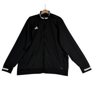 Adidas Aeroready Track Jacket Mens 3XL Black Full Zip Athletic Warm Up Coat